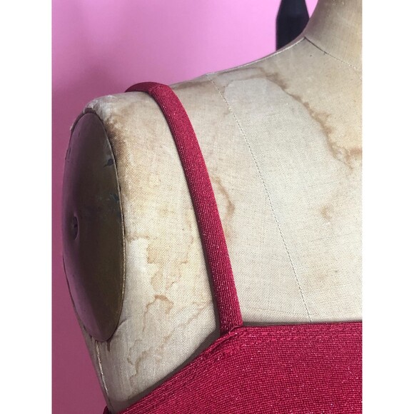 1990s-Y2K XOXO Dresses Red GLITTER, METALLIC, Sparkle, Cocktail Party Dress. S-M - Picture 5 of 10